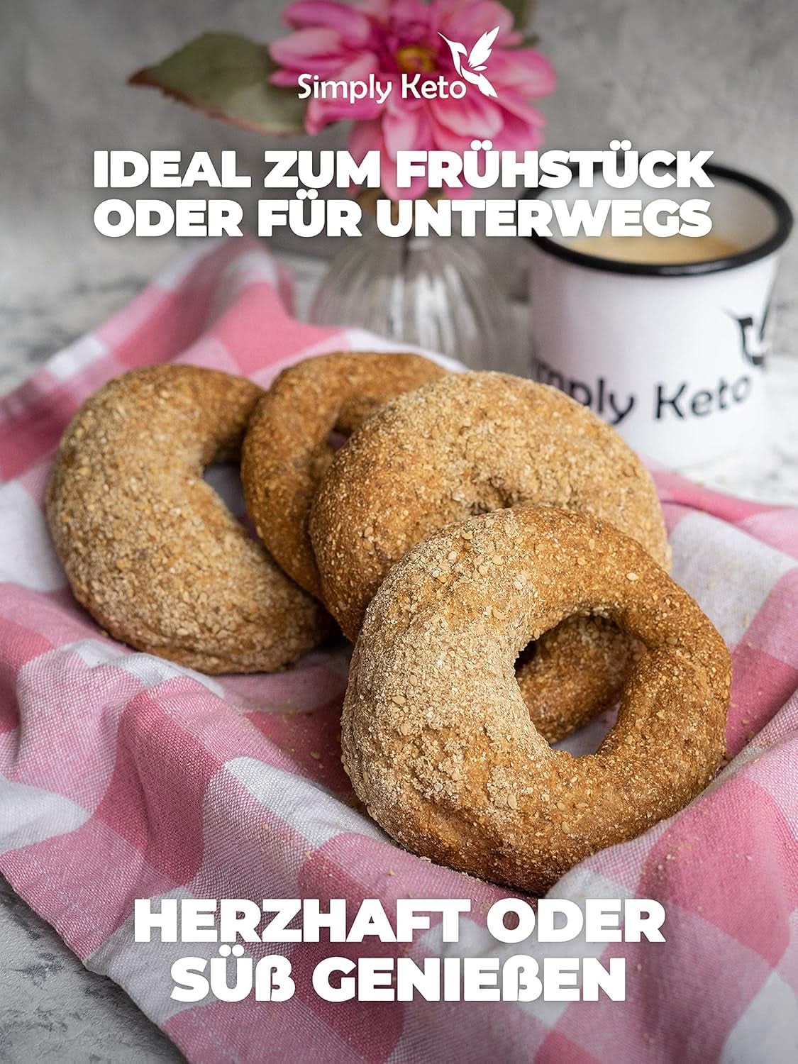 Simply Keto Lower Carb* Bagel Bakmix voor Koolhydraatarm* en ketogeen dieet - lactose- en glutenvrij - 335 gram Naty Shop Kitchen