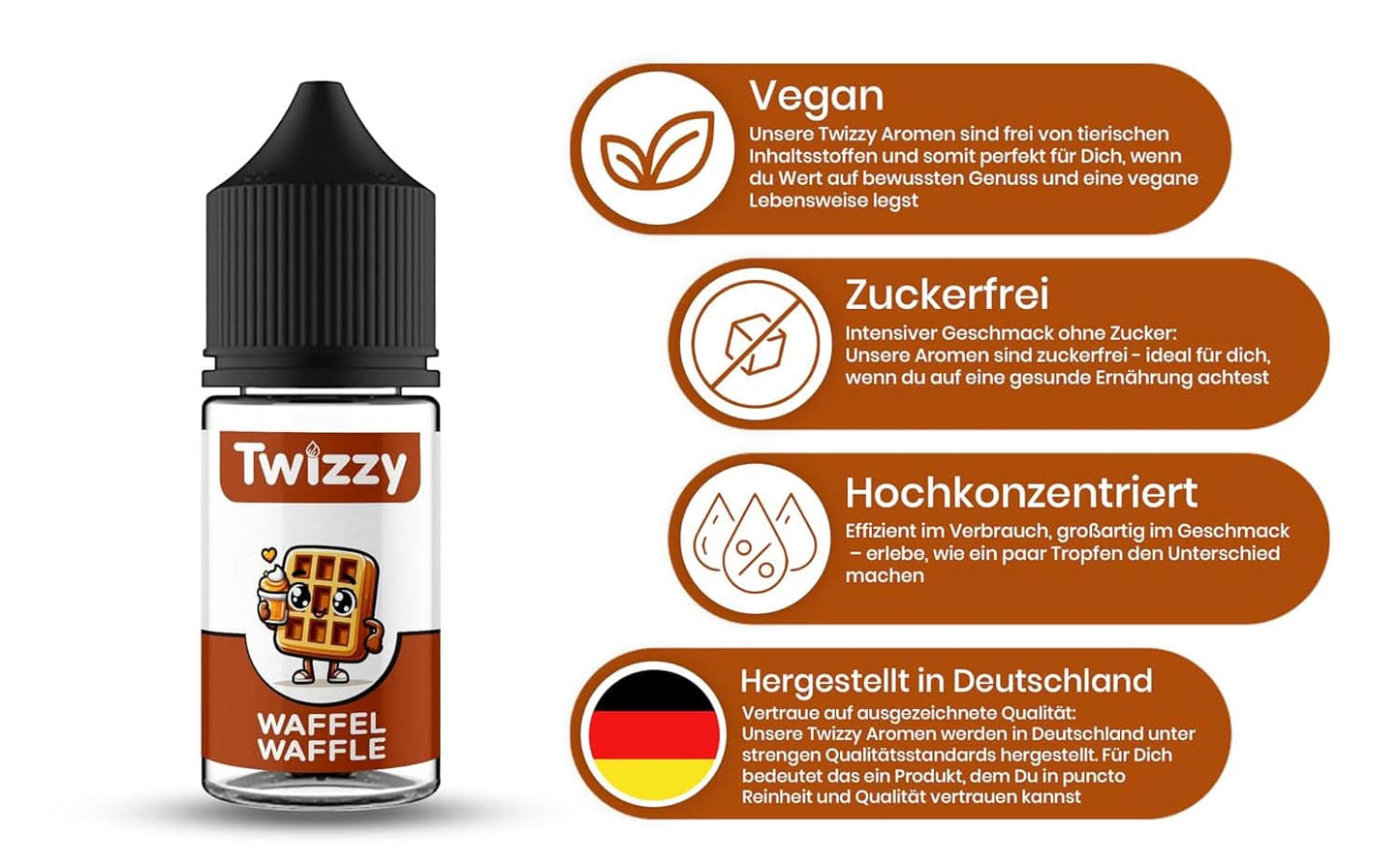 Twizzy Waffle Voedselaroma - 30 ml - Intens aroma - Ideaal voor het bakken van Arome Naty Shop