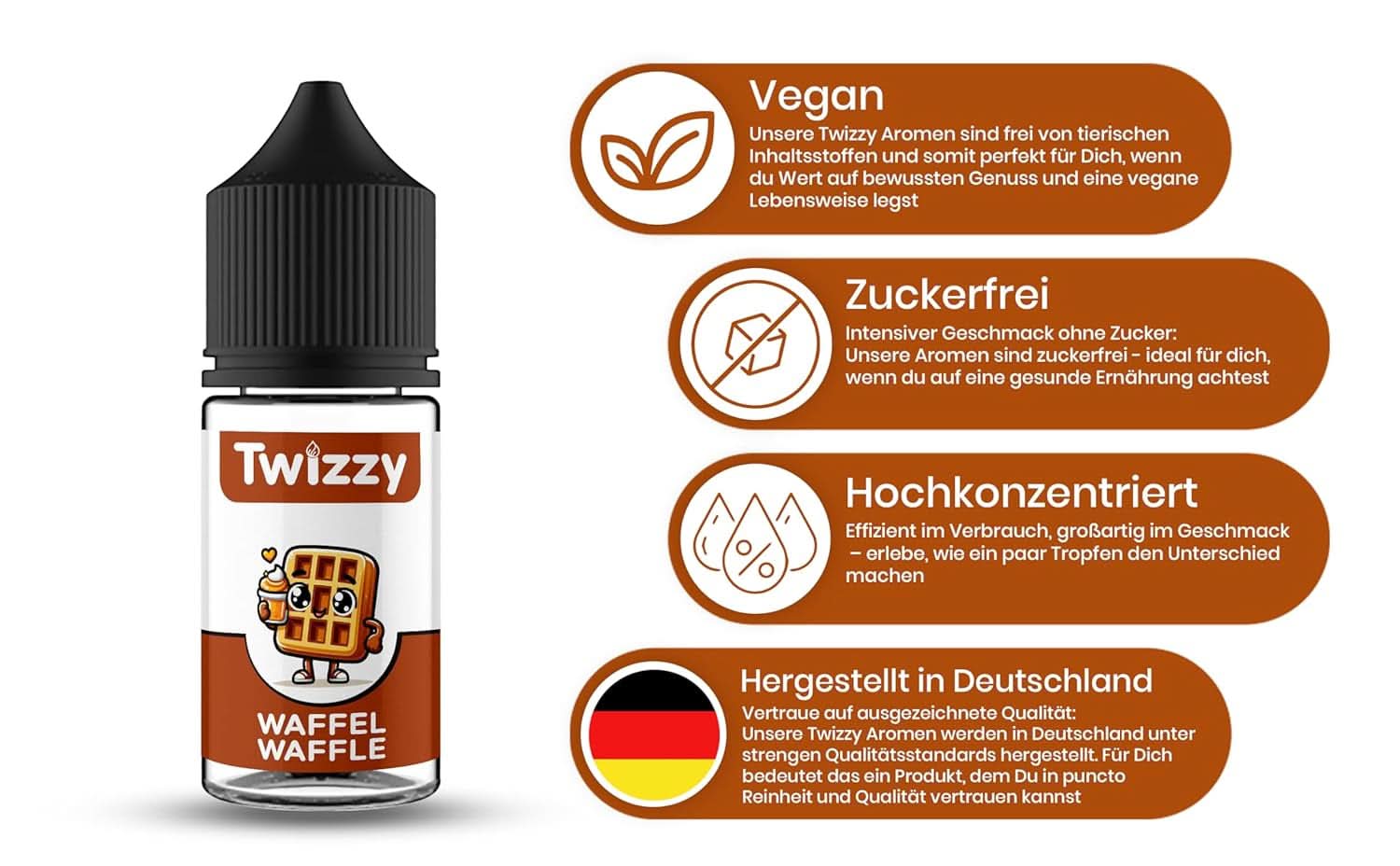 Twizzy Waffle Voedselaroma - 30 ml - Intens aroma - Ideaal voor het bakken van Arome Naty Shop