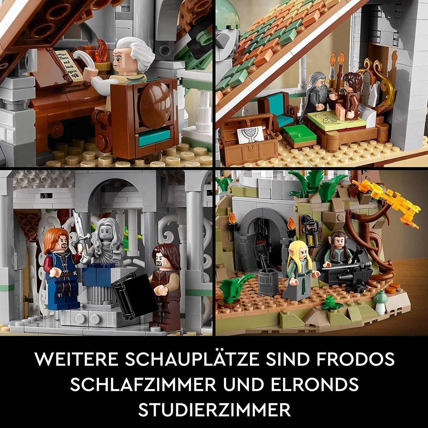 LEGO Icons The Lord Of The Rings: Rivendell - Verzamel- en displayset voor volwassenen met 15 unieke minifiguren waaronder Gandalf, Legolas, Aragorn en Frodo, exclusief op Amazon - 10316 Bouwsets Besuche in LEGO-Store