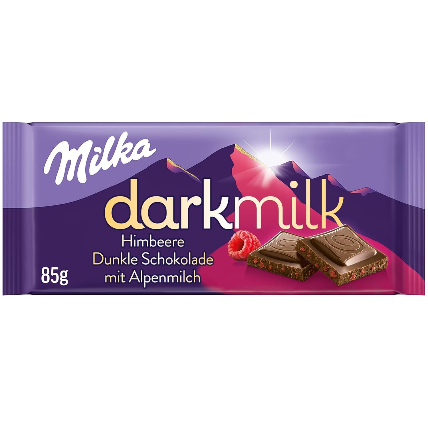 Milka Black Milk – Pure pure chocoladechocolade met melk en romige nougatvulling – 85 g (verpakking van 5)