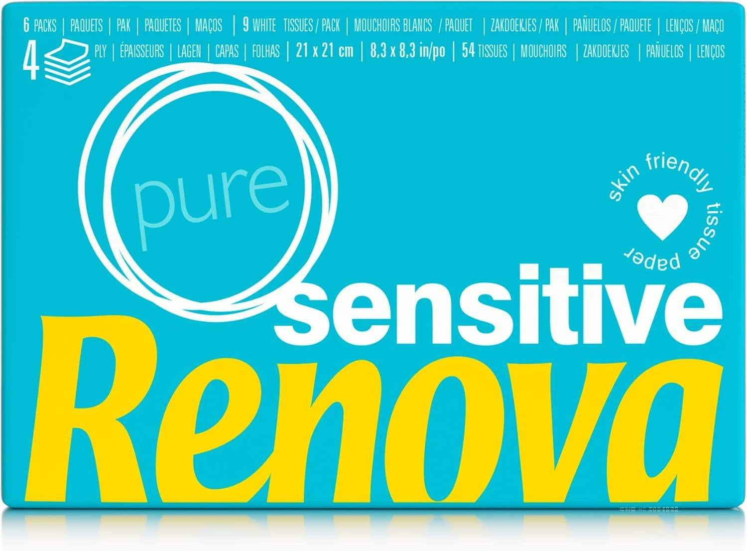 Renova Zakdoeken Sensitive Pure - 6 pakjes witte servetten
