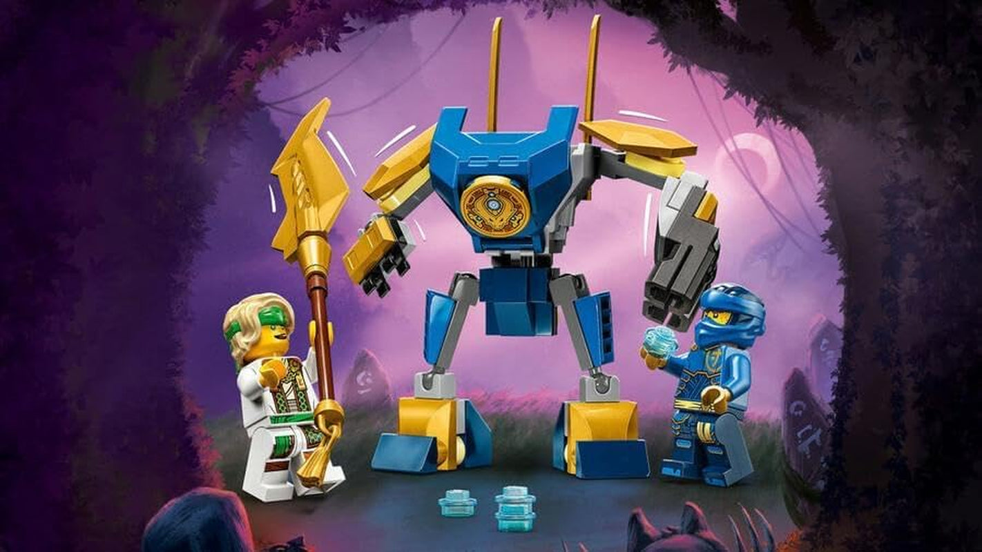 LEGO NINJAGO Jay Battle Mecha, ninjaspeelgoed voor kinderen met figuren, waaronder Jay minifiguur met mini-katana, actiefiguren en mecha, klein cadeautje voor creatieve jongens en meisjes vanaf 6 jaar 71805 Bouwsets Besuche den LEGO-Store