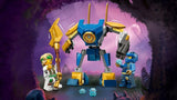 LEGO NINJAGO Jay Battle Mecha, ninjaspeelgoed voor kinderen met figuren, waaronder Jay minifiguur met mini-katana, actiefiguren en mecha, klein cadeautje voor creatieve jongens en meisjes vanaf 6 jaar 71805 Bouwsets Besuche den LEGO-Store