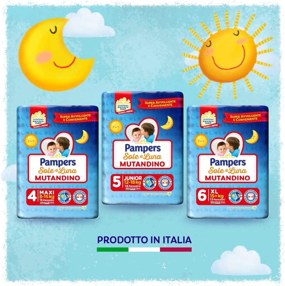 Pampers Sole e Luna Maxi luier, maat 4 (8-15 kg), 60 luiers