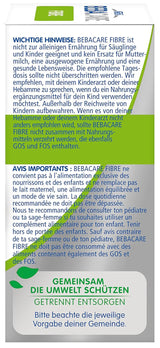 BEBACARE FIBRE glutenvrij voedingssupplement voor een zachte spijsvertering, voedingssupplement voor baby's vanaf de geboorte en kleine kinderen, 1x (20 x 2,2 g)