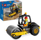 LEGO City Road Roller-bouwvoertuig voor kinderen van 5 jaar Stoomwals met minifiguur van een bouwvakker Fantasierijke speelervaring voor jongens en meisjes Klein leuk cadeau 60401 Bouwsets Beuche in LEGO-Store Single