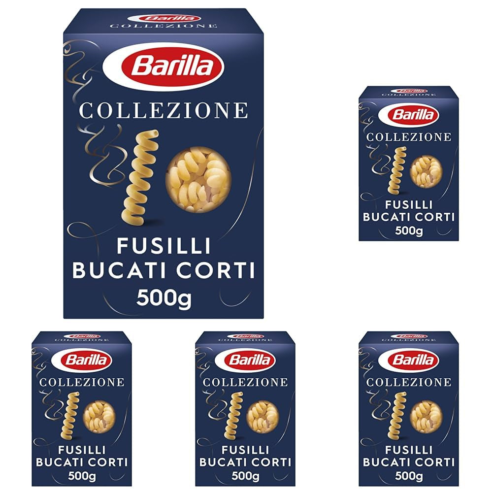 Pasta Barilla Collezione Fusilli korte stukjes, (1 x 500 g)