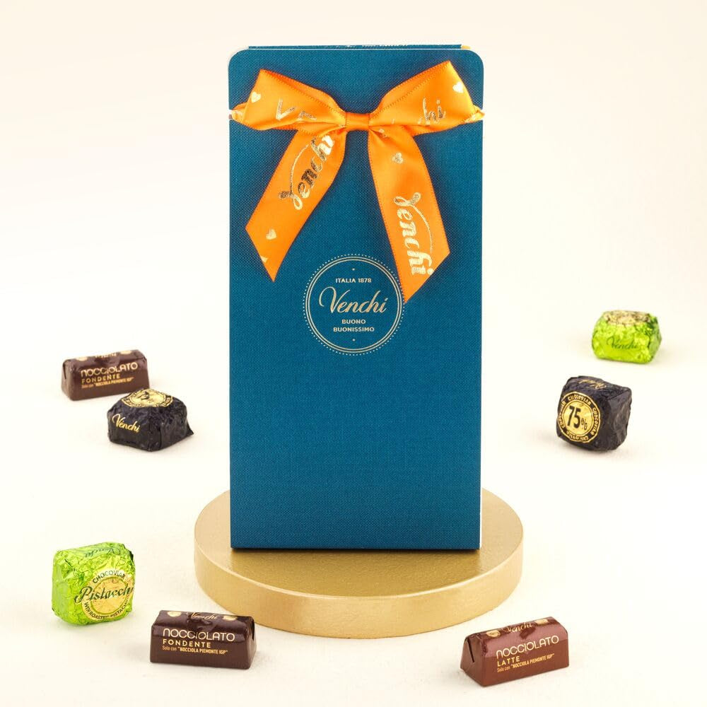 Venchi – Murrine Collection – Geschenkdoos met diverse Chocoviar-pralines en chocoladetabletten, 403 g – Met PGI Piemontese boshazelnoten – Cadeau-idee – Glutenvrij