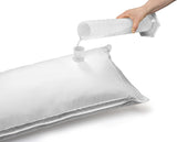 Traumnacht orthopedisch waterkussen met verstelbare vulhoeveelheid, 100% katoenen hoes, 40 x 80 cm, ontwikkeld in Duitsland - gemaakt in EU, wit, 1 stuk (1 pak) Naty Shop standaardkussens