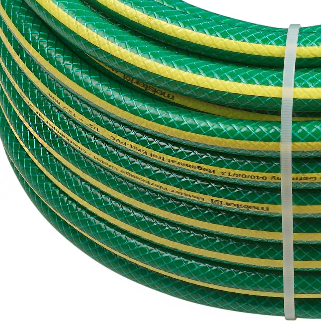 Meister kruisgeweven tuinslang, 12,7 mm (1/2 inch) - lengte 30 m - voor het bewateren van kleine oppervlakken - plet- en slijtvast - UV-bestendig, Virgin PVC tuinslang, waterslang, 9930260
