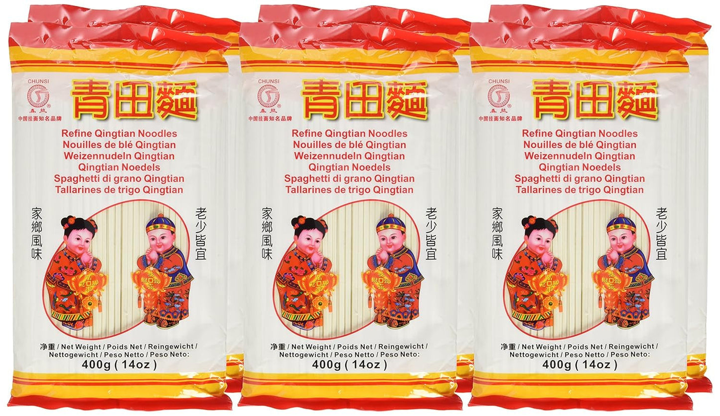 Tarwenoedels (Qingtian), verpakking van 6 (6 verpakkingen x 400 g)
