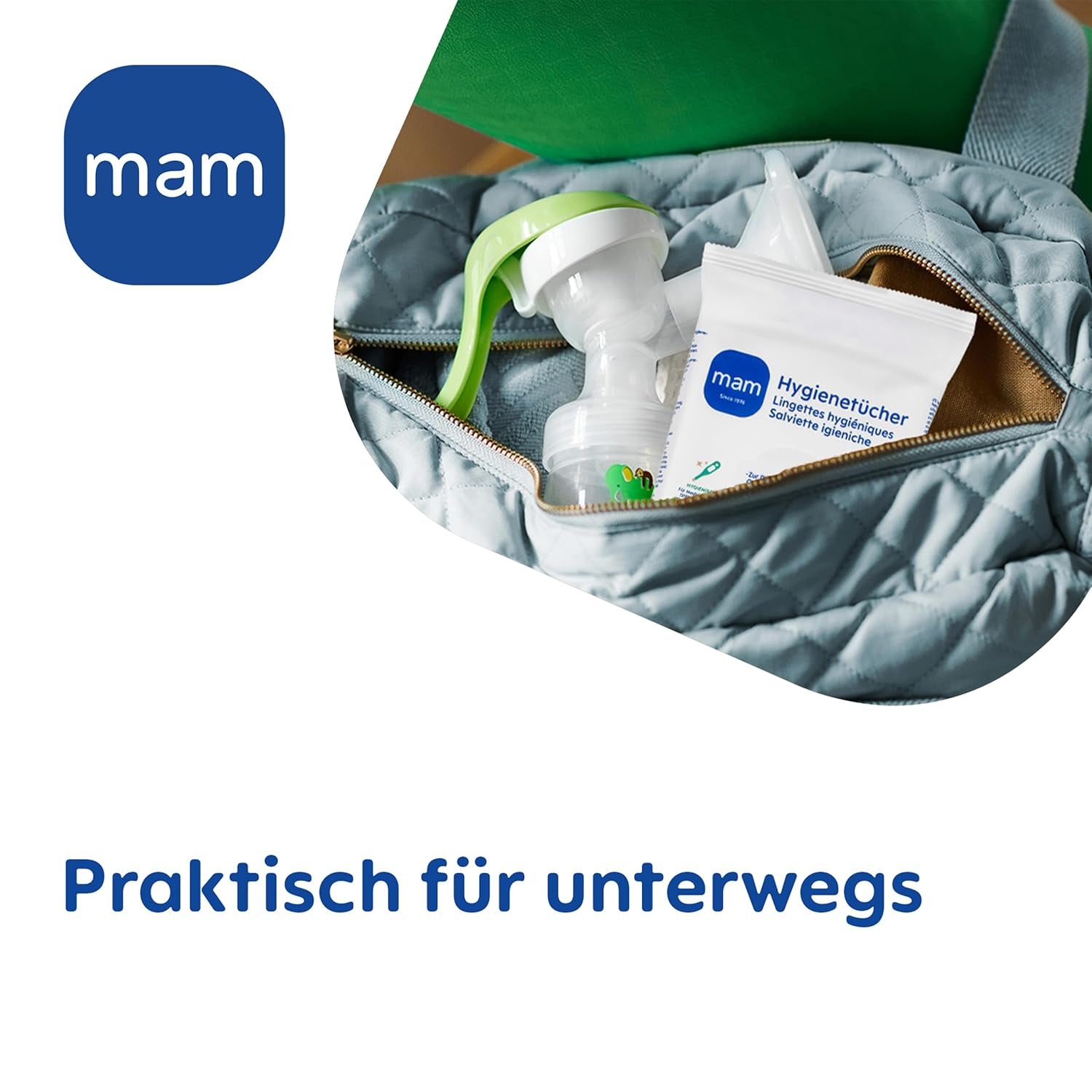 MAM maandverband 3-pack (3 x 24 stuks), schoonmaakdoekjes voor medische hulpmiddelen en babyaccessoires, antibacteriële en viruseffectieve maandverbanden