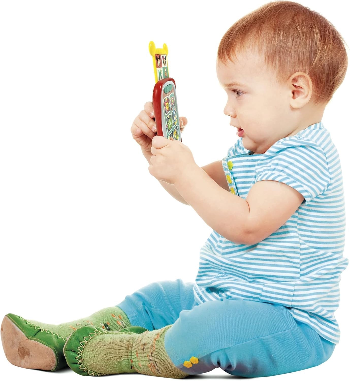 Clementoni 17711 Disney Baby Baby Mickey Smartphone, mobiele telefoon voor kinderen met licht- en geluidseffecten, interactief speelgoed voor kinderen van 9-36 maanden, M, veelkleurig Bebe Toys Naty Shop