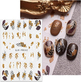 JMEOWIO Nagelsticker Blumen Glitzer 9 Blatt Nail Art Sticker Selbstklebend Nagelaufkleber Frühling Sommer Blumen Decoratie Nageldesign Zubehör