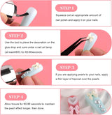 500 stuks 3D-nagelbedel Schleifen Charms Nägel Nail Art Charms Schleife Nagel Charms Nägel Nail Art Schleifen Nageldekorationen Mit Aufnahmewerkzeug Für Frauen en Mädchen Nagel-Diy-Zubehör