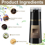Haarkleurshampoo, 3 in 1 Instant Kleurshampoo, Instant Haarverzorging Kleurshampoo, Zwart Haarkleurshampoo, Haarkleurshampoo (Lichtbruin) Naty Shop Haarverf