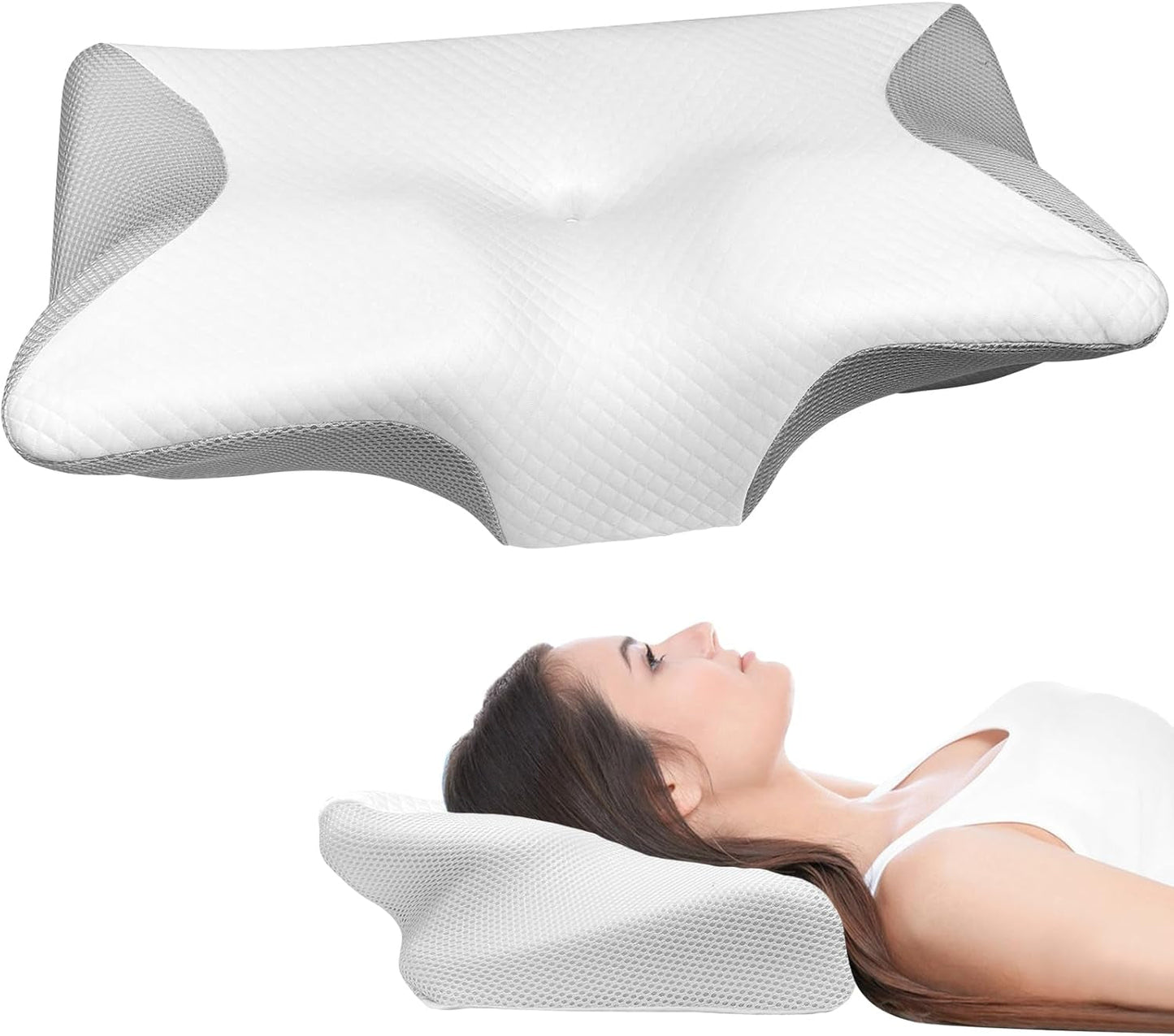 Orthopedisch kussen, nekpijnkussen, traagschuimkussen, orthopedisch nekkussen, orthopedisch slaapkussen, orthopedisch neksteunkussen, anti-snurkkussenonderdelen Cervicale orthopedische kussens Naty Shop Standaardtitel