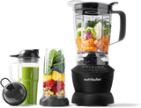 Nutribullet Full Size Blender, Elektrische Mixer, Multifunctionele Stabmixer, Professioneller Mixer, 1000 Watt Leistung, 1.6L Becher, Grau, NBF450DG Keuken Naty Shop Dunkelgrau 1200 Watt