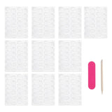 240 stuks nagellijmpads, kunstnagelkleefvel, 10 vellen transparant ademend superkleverige dubbelzijdige stickers (geljelly) voor manicure en kunstnagels, inclusief manicureset