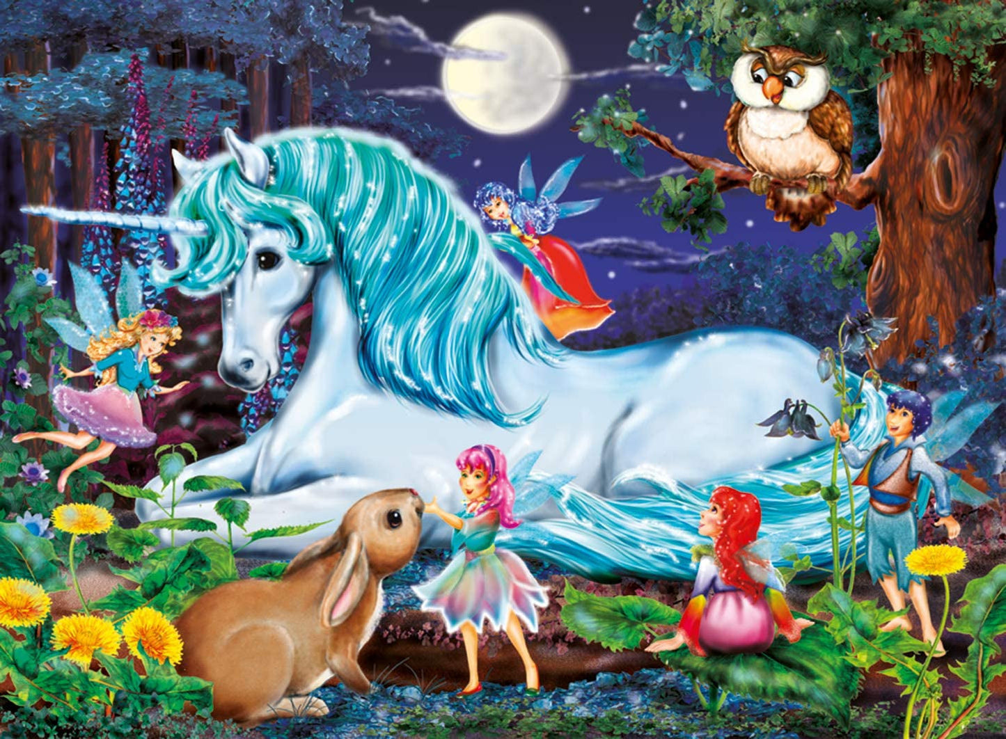 Ravensburger puzzel voor kinderen - 10793 In het betoverde bos - Eenhoornpuzzel voor kinderen vanaf 6 jaar, met 100 stukjes in XXL-formaat Puzzel Naty Shop