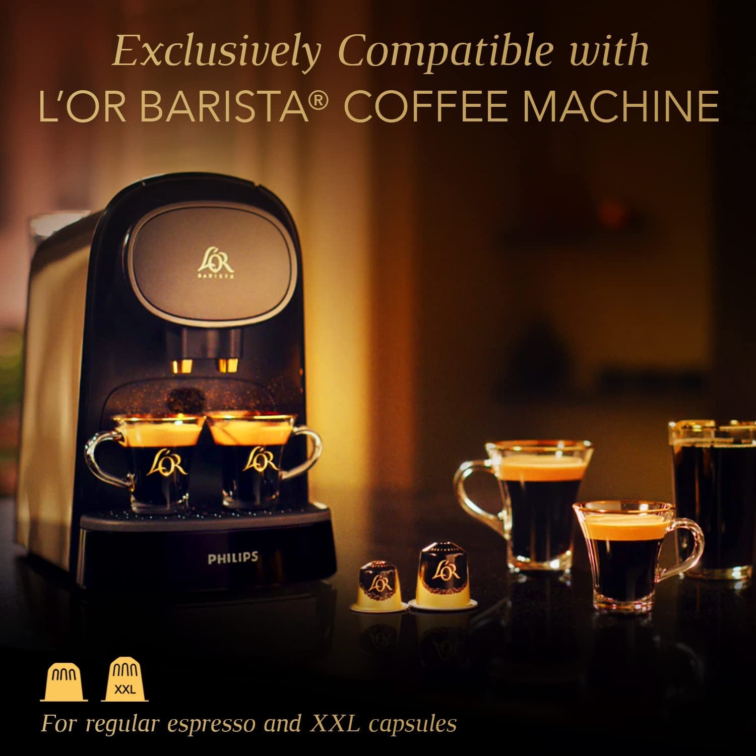 L'OR Barista Kaffeekapseln Ristretto, exclusief voor L'OR Barista Maschinen, 5er Pack, 5 x 10 Kapseln