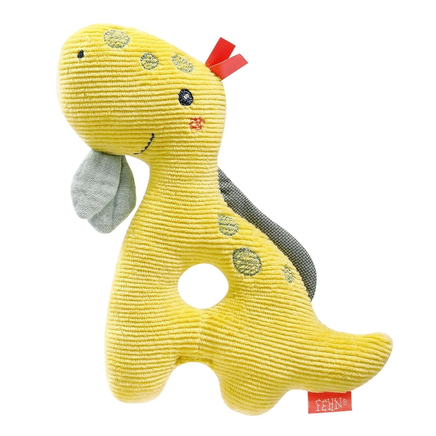 Fehn babygrijpring schapenspeelgoed fehnNATUR - knuffel van biologisch katoen - babyspeelgoed met bel en speels leerspeeltje - gripspeelgoed voor baby's en peuters vanaf 0+ maanden Babyspeelgoed Naty Shop Dino