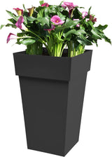 Plastiques 13635 G.ANT SX3 Bloempotten van polypropyleen Toscane, 39 x 39 x 65 cm, grijs