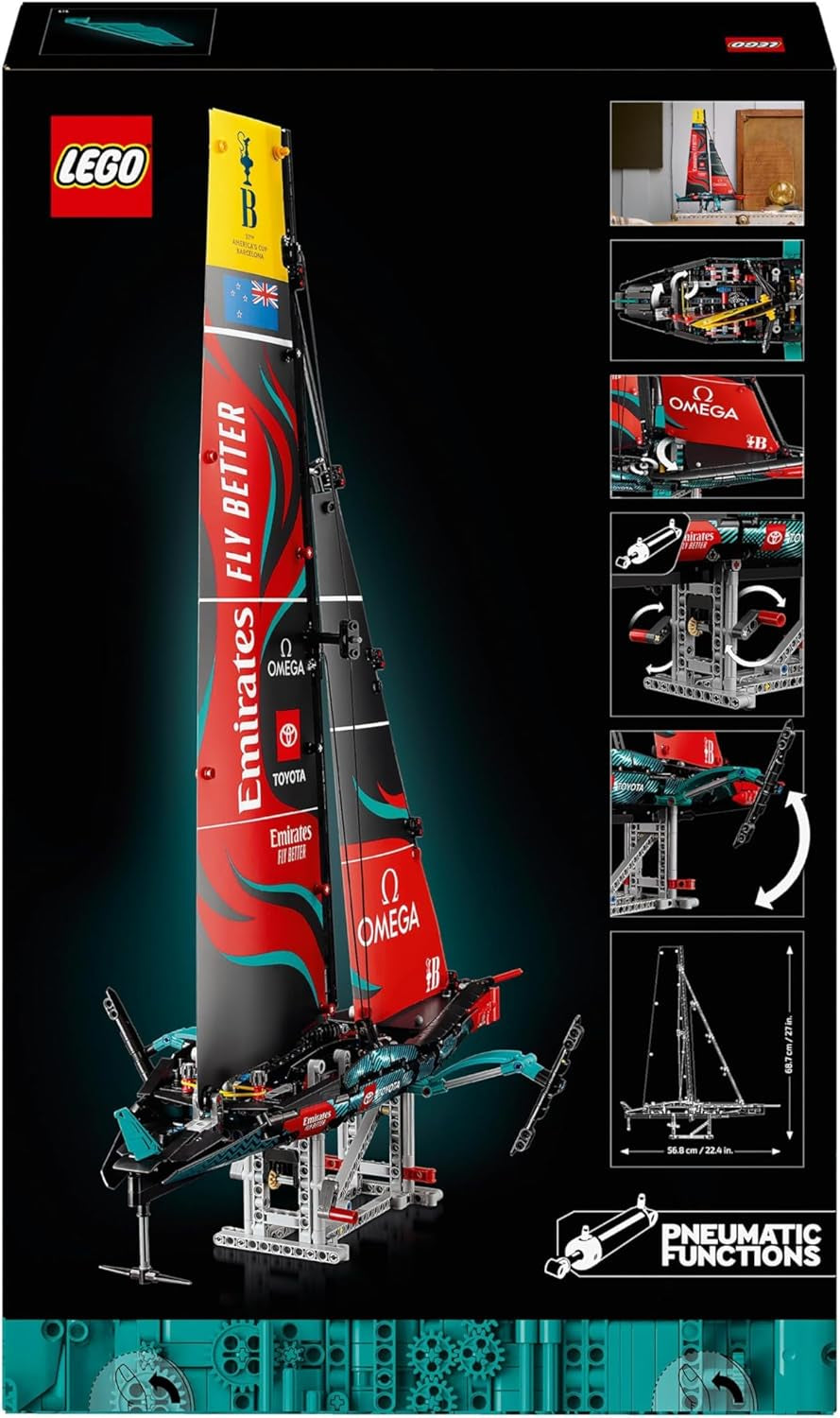 LEGO Technic Emirates Team Nieuw-Zeeland AC75 Racejacht Zeilboot voor volwassenen Bouwpakket Cadeau voor mannen en vrouwen Creatieve en ontspannende activiteit 42174 Bouwsets
