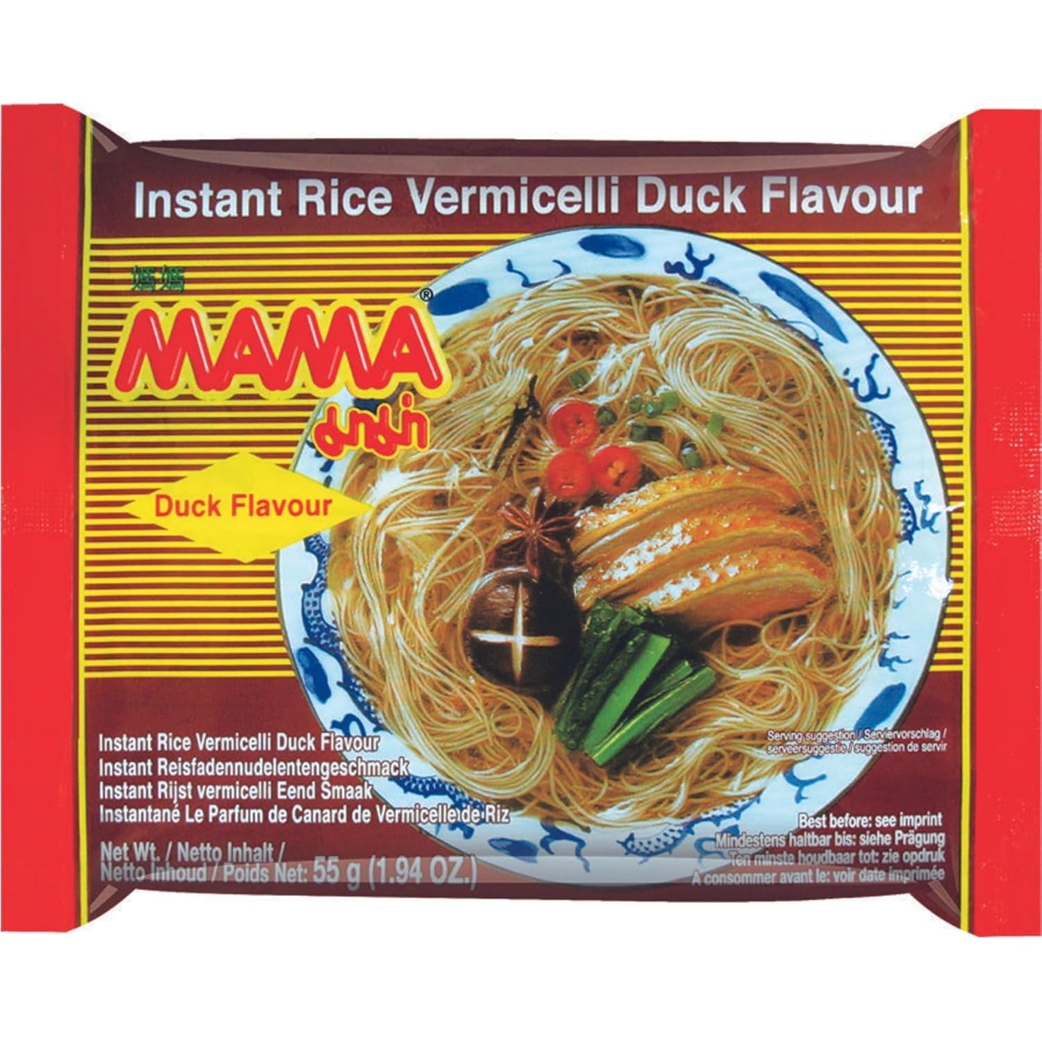 MAMA - Instant eend met vermicellirijst, pakje van 30 (30 X 55 GR)