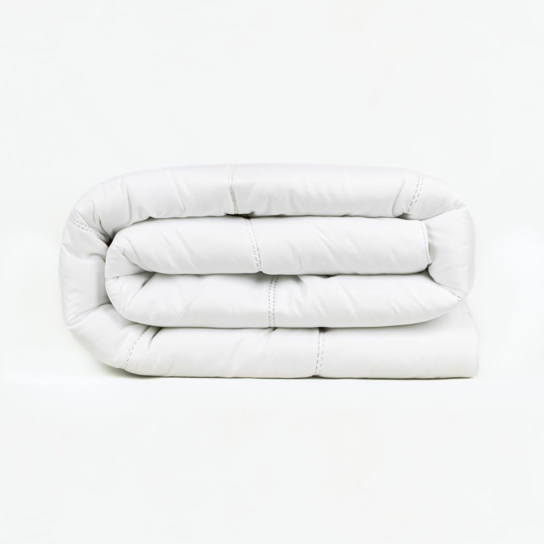 Dekbed TRAMAS+ 200 Gr/M² voor bedden gemaakt van gesiliconiseerde holle vezels - 150X220 Cm - Oeko Tex gecertificeerd - Wit, zacht, warm, minimalistisch - Bed 90 Cm Dekbedden en dekbedden Naty Shop 150X220 Cm