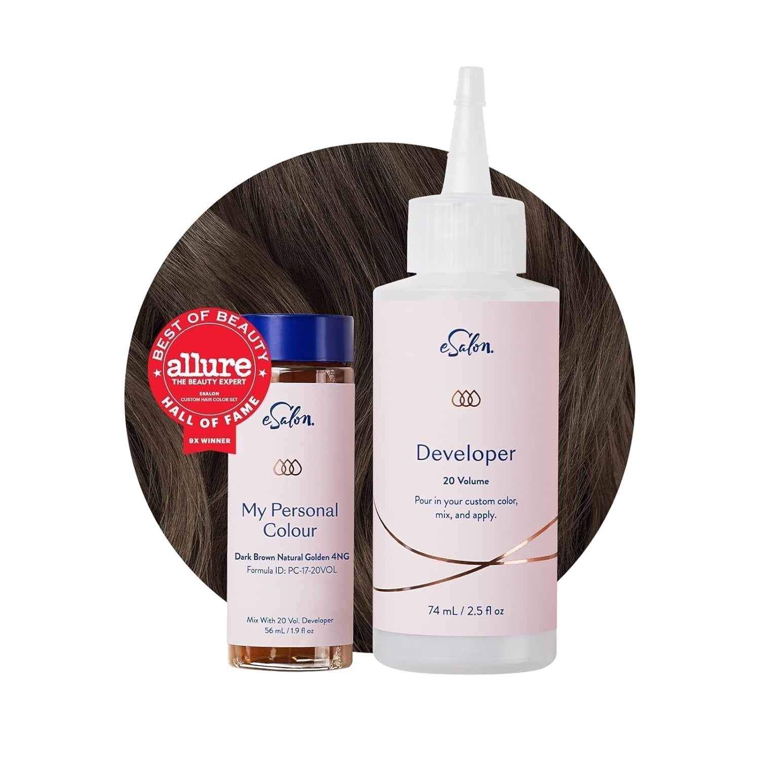 Permanente haarverfset 100% grijsdekking Thuiskleuring 0% ammoniak Haarverf Multidimensionale haarverf Professionele haarverf Naty Shop Haarverf Donkerbruin Natuurlijk goud 4Ng