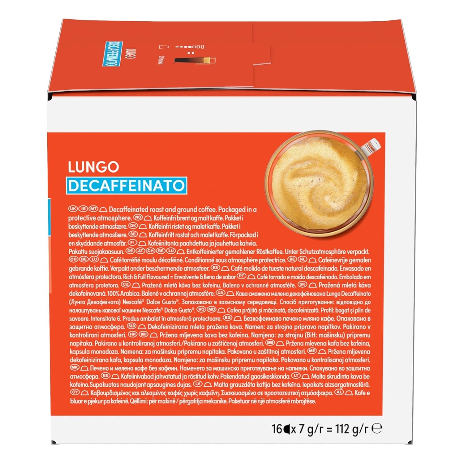 NESCAFÉ DOLCE GUSTO Lungo Decaffeinato koffiecapsules 3er-pakket (3 x 16 capsules)