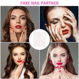 ® 100 nagelsjablonen en 1 vel met 24 doorzichtige zelfklevende schijven voor nagels, nagelverlengingssjablonen, zelfklevende gelnagelverlengingssjablonen, kunstnagelaccessoires