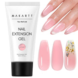 Makartt Poly nagelverlengingsgel - acrylverlengingsgel, nagelversterkende gel, nageldecoratie, 50ml (paars)