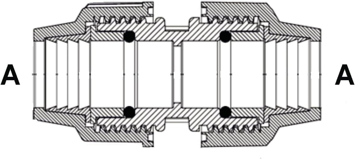 Cornat irrigatiesysteemkoppeling T610032, voor PE buis, Ø 32 mm, polypropyleen, voor koud water