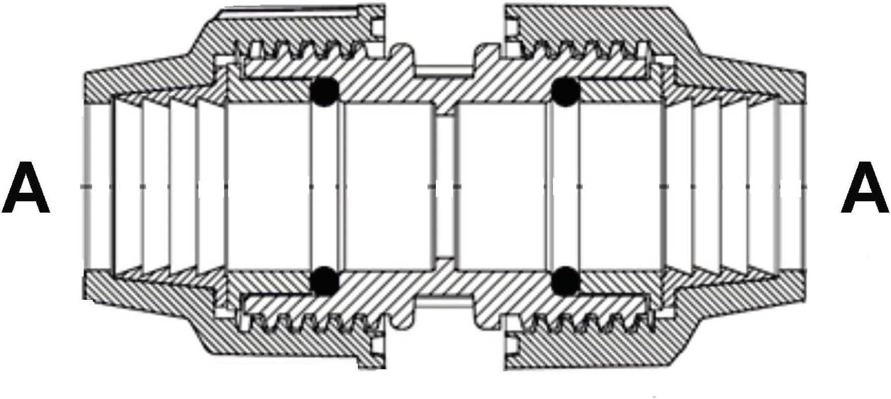 Cornat irrigatiesysteemkoppeling T610032, voor PE buis, Ø 32 mm, polypropyleen, voor koud water