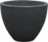 Dehner stenen pot, Ø 40 cm, hoogte ca. 30cm 31 cm, kunststof, antraciet