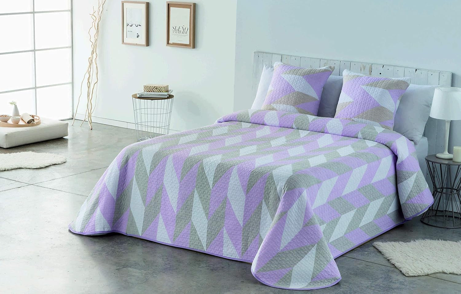 VIALMAN Sofia 30 Bouti Licht dekbed voor tweepersoonsbed | dekbedmaat 250 X 270 cm, grijs Quilts en quilts Naty Shop Roze 135X190 Cm