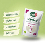 Bioasia Bio Shirataki Spaghetti – Nudeln aus aus Bio-Konjakmehl – ​​​​Mit nidrigem Kaloriengehalt – Zucker-, vet- en glutenvrij (1 x 270 g)