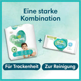 Pampers Babyluiers, maat 2 (4-8kg), Harmony, Half Moon Box, zachte huidbescherming en kruideningrediënten, 240 stuks