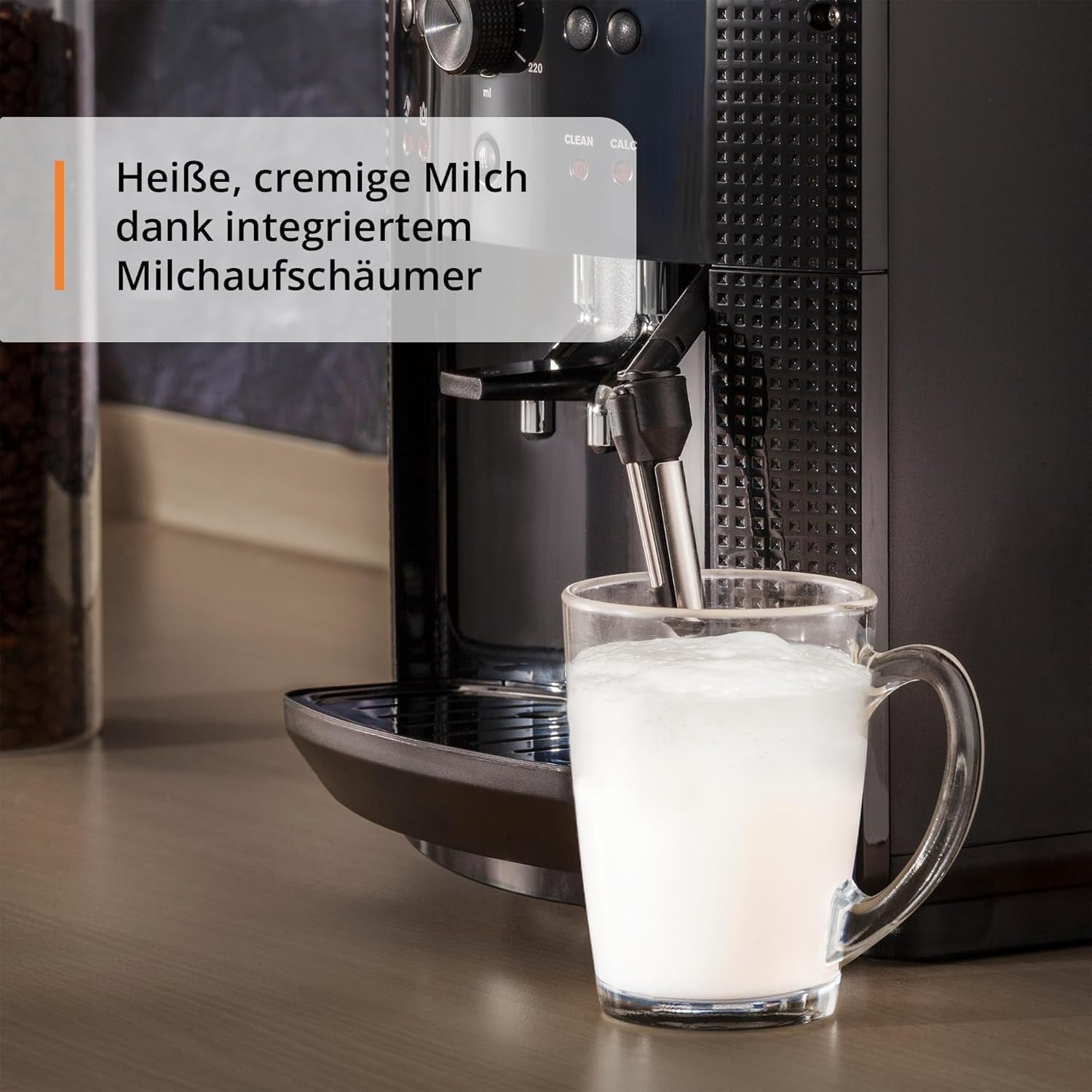 KRUPS Arabica Picto automatische espressomachine, compact ontwerp, eenvoudig te gebruiken, intuïtief verstelbare draaibediening, melkopschuimer, 2-kops functie, espressomachine, zwart, EA810870