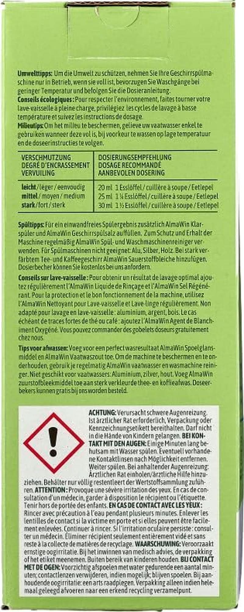 Almawin eco, vaatwaspoeder 2,8kg, 112 wasbeurten, doseerbaar voor verschillende hoeveelheden vaat Naty Shop