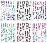 6 kleuren marmeren nagelstickers bronzer zilver zelfklevende stickers bloei marmeren nagelstickers 3D marmeren nagelstickers ontwerpaccessoires nail art stickers nagelstickers set nagelfolie