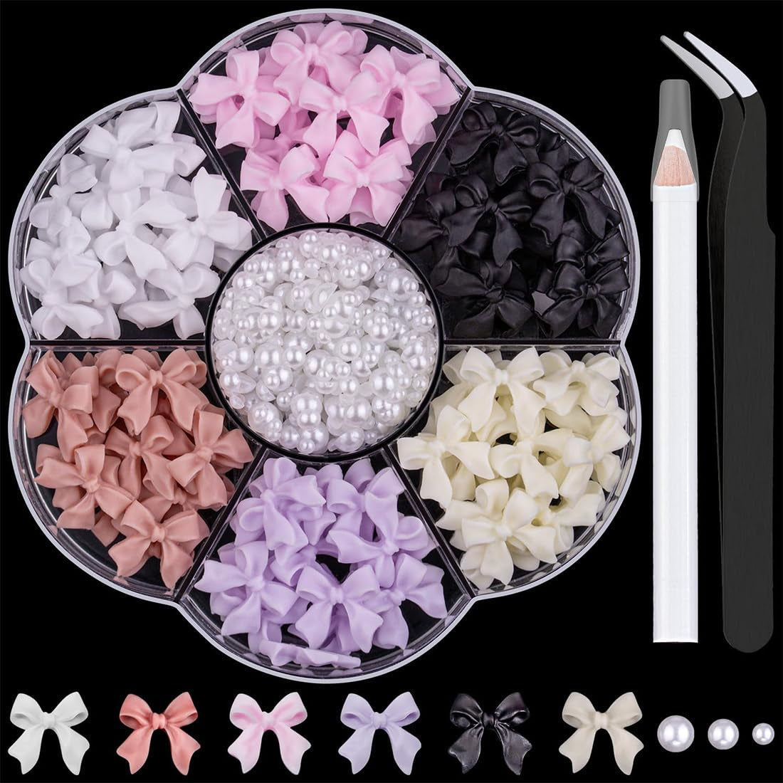 1 Karton Nail Art Charms, 3D Bloemen Nagelkunst Charms, Acryl Blumen Nagel Strass Mit Ornamenten, Nagel Edelsteine, Nagel Zubehör Für Mädchen, Nagelkunst Decoratie, DIY Handwerk Nail Design