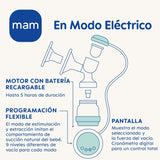 MAM 2 in 1 elektrische en handmatige borstkolf, directe verwijdering uit fles of bewaarcontainer, stimulatie en verwijdering, digitaal display Accessoires Voeding en borstvoeding Bebe Naty Shop