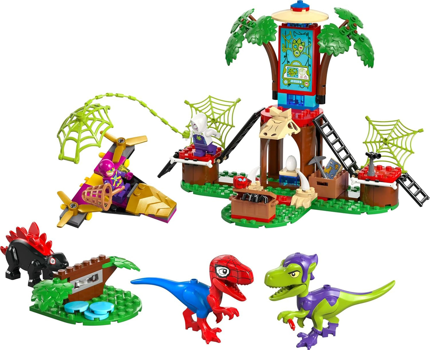 LEGO Marvel Showdown in de Boomhut: Spidey-Rex Vs. Gobby-Raptor, dinosaurusbouw- en speelset, speelgoeddinosauruscadeau voor jongens en meisjes vanaf 4 jaar, Spidey en zijn supervrienden 11200 bouwsets Besuche in LEGO-Store