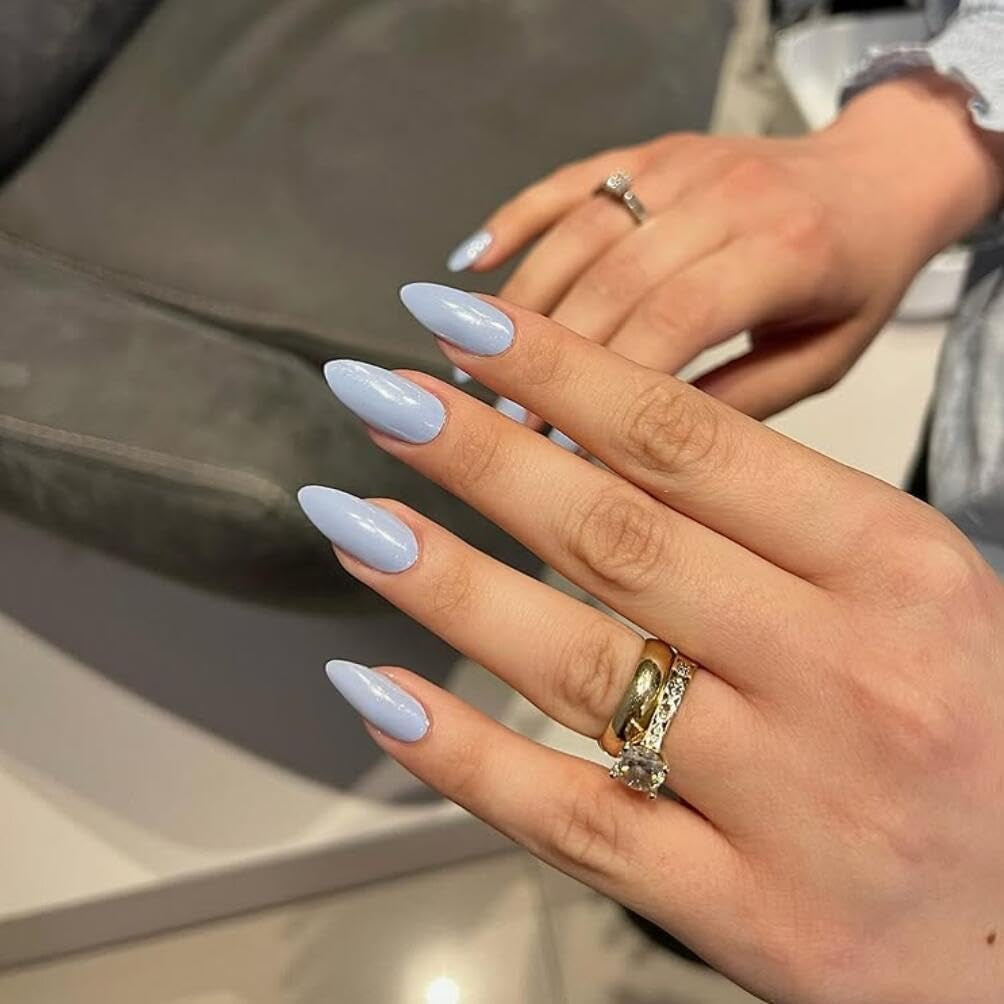 Zelfklevende chroomnagels - Medium amandelbruin Glitterlijm op nagels Glitter nepnagels Lijm op kunstnagels Geglazuurde acrylnagels voor dames 24 stuks