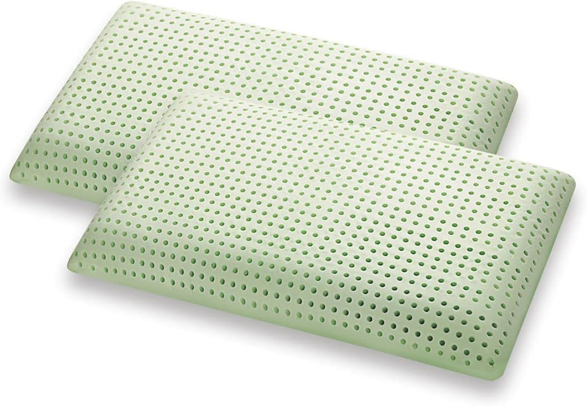 Marcapiuma Groen Natuurlijk Kruiden Memory Foam Kussen 2 Stuk Standaard Kussens Naty Shop Groeten 2X Saponetta Modern