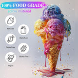 Eetbare glitter - 6G voedselkleurpoeder voor chocolade, aardbei, muffins, cakes, fondant (paars)